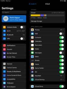 Reminders App in iCloud